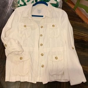 White safari jacket